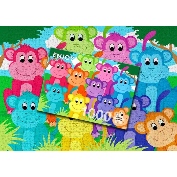 Enjoy Puzzle - 2060 - Rainbow Monkeys - 1000 db-os puzzle