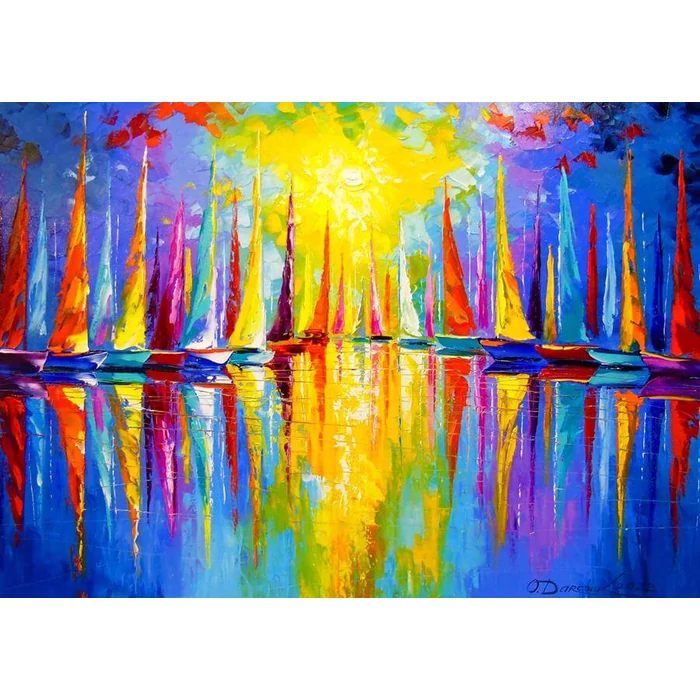 Enjoy Puzzle - 1732 - Rainbow Sailboats - 1000 db-os puzzle