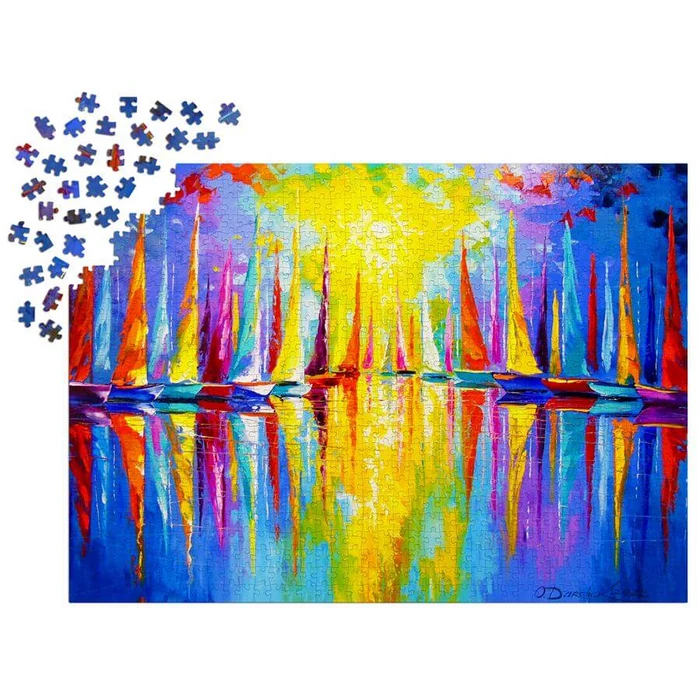 Enjoy Puzzle - 1732 - Rainbow Sailboats - 1000 db-os puzzle