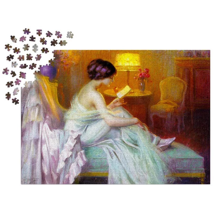 Enjoy Puzzle - 1539 - Reading at Lamp Light - 1000 db-os puzzle