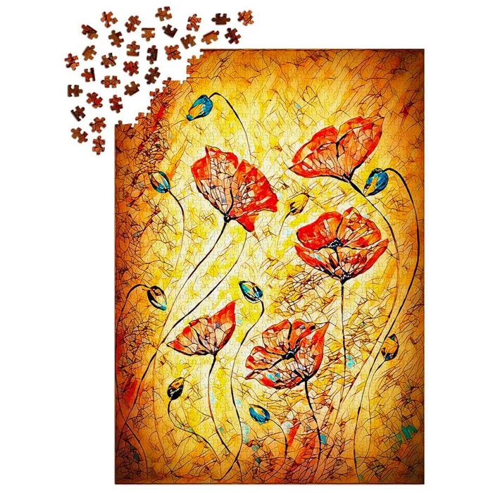 Enjoy Puzzle - 1380 - Red Poppies Painting - 1000 db-os puzzle
