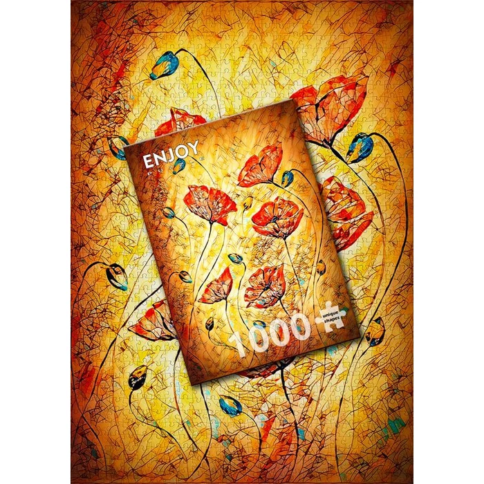 Enjoy Puzzle - 1380 - Red Poppies Painting - 1000 db-os puzzle