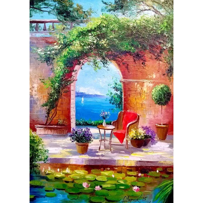 Enjoy Puzzle - 1838 - Sea View Through the Arch - 1000 db-os puzzle