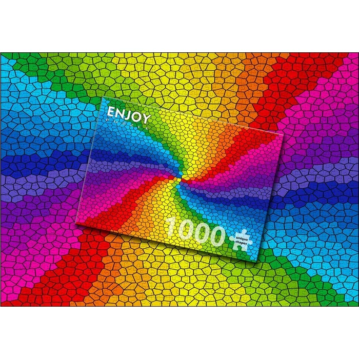 Enjoy Puzzle - 1970 - Stained Glass Rainbow Burst - 1000 db-os puzzle