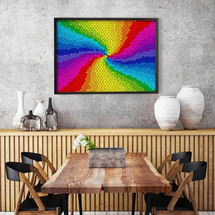 Enjoy Puzzle - 1970 - Stained Glass Rainbow Burst - 1000 db-os puzzle