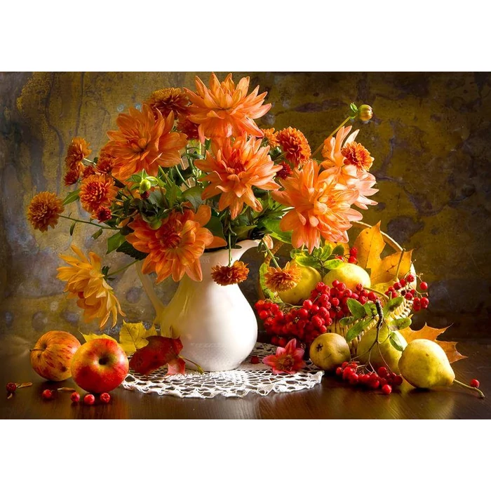 Enjoy Puzzle - 1233 - Still Life with Orange Dahlias - 1000 db-os puzzle