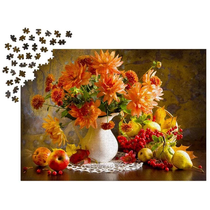 Enjoy Puzzle - 1233 - Still Life with Orange Dahlias - 1000 db-os puzzle