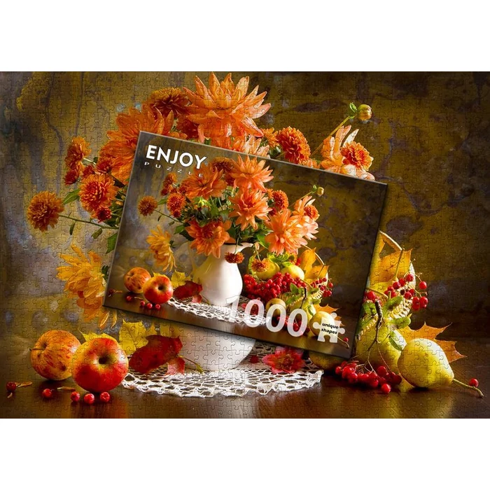 Enjoy Puzzle - 1233 - Still Life with Orange Dahlias - 1000 db-os puzzle