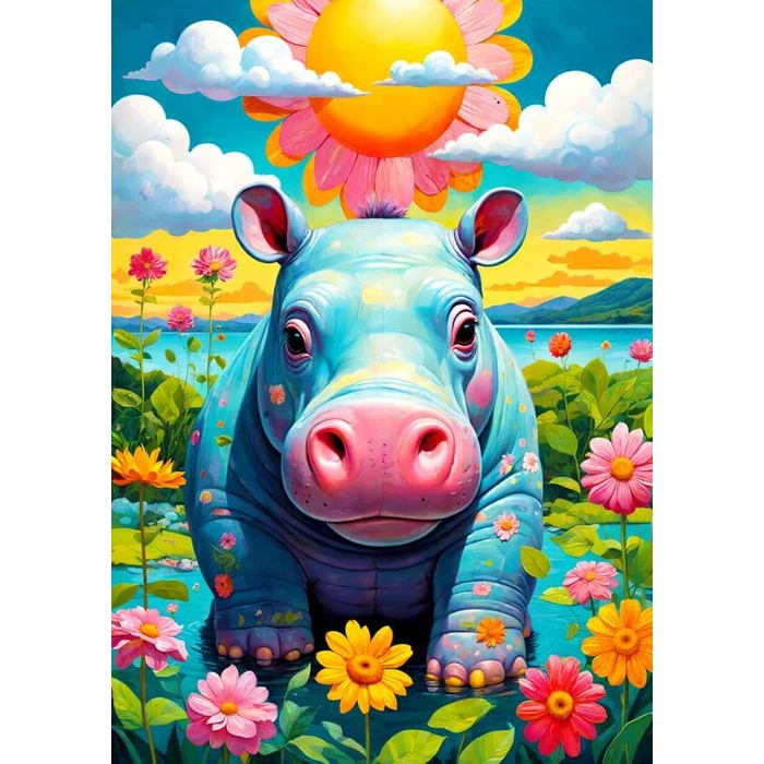 Enjoy Puzzle - 2152 - Sunny Hippo - 1000 db-os puzzle