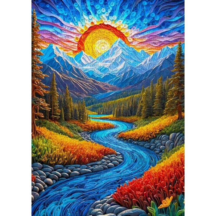 Enjoy Puzzle - 2154 - Sunrise Landscape - 1000 db-os puzzle