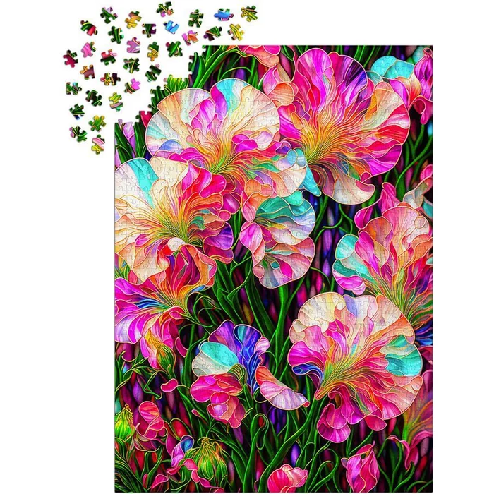 Enjoy 2330 - Sweet Peas Stained Glass - 1000 db-os puzzle