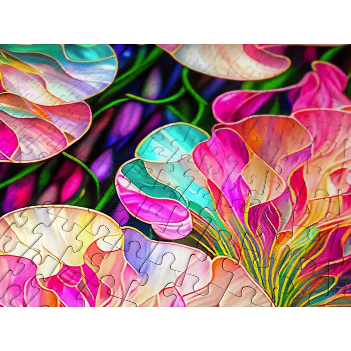 Enjoy 2330 - Sweet Peas Stained Glass - 1000 db-os puzzle