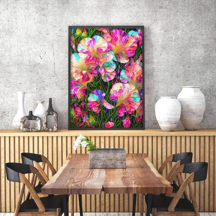 Enjoy 2330 - Sweet Peas Stained Glass - 1000 db-os puzzle