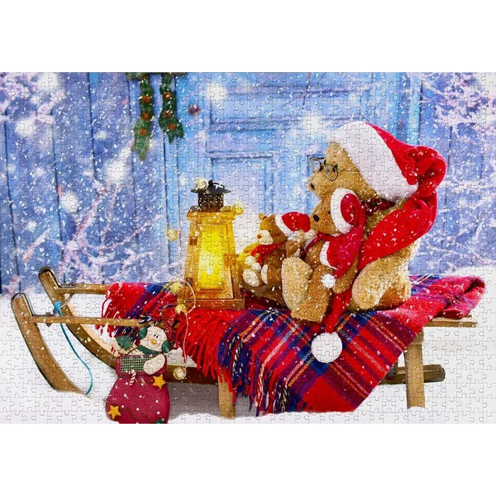 Enjoy Puzzle - 1269 - Teddy Bears with Santa Hats - 1000 db-os puzzle