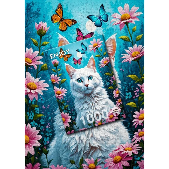 Enjoy Puzzle - 2140 - White Cat - 1000 db-os puzzle
