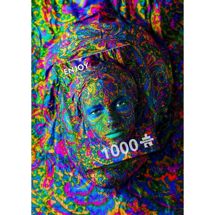 Enjoy Puzzle - 1224 - Woman with Color Art Makeup - 1000 db-os puzzle