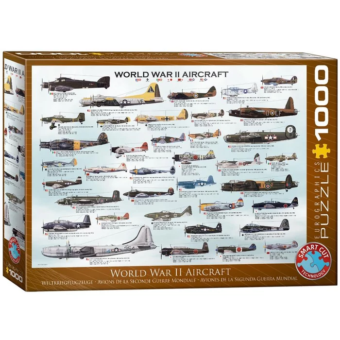 EuroGraphics 6000-0075 - World War II Aircraft - 1000 db-os puzzle