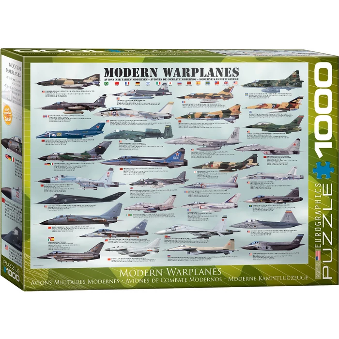 EuroGraphics 6000-0076 - Modern Warplanes - 1000 db-os puzzle