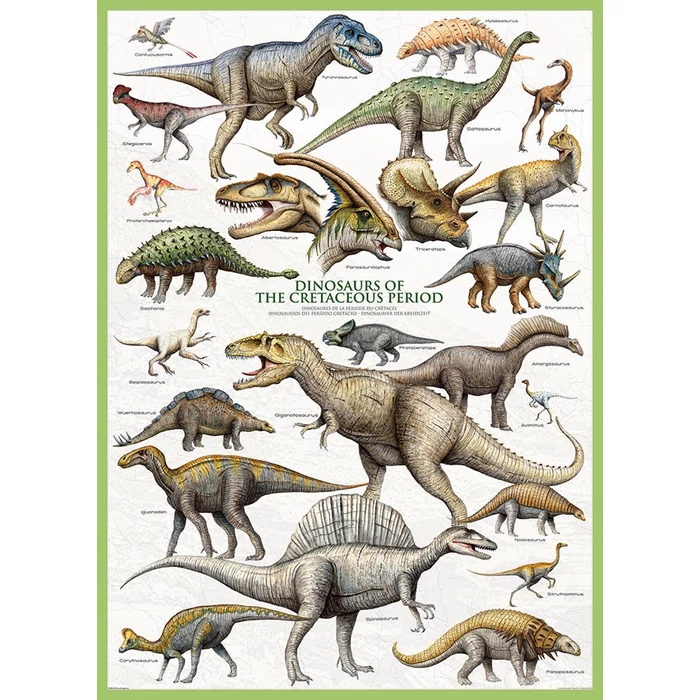EuroGraphics 6000-0098 - Dinosaurs of the Cretaceous - 1000 db-os puzzle