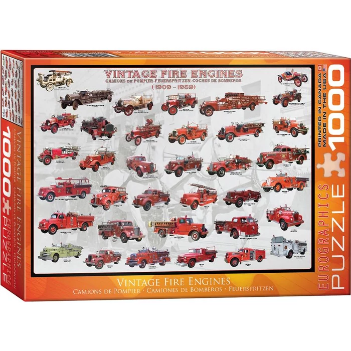 EuroGraphics 6000-0239- Vintage Fire Engines- 1000 db-os puzzle