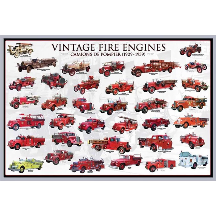EuroGraphics 6000-0239- Vintage Fire Engines- 1000 db-os puzzle