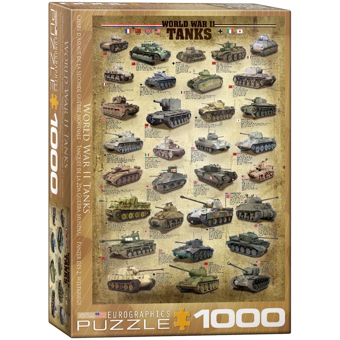 EuroGraphics 6000-0388 - World War II Tanks - 1000 db-os puzzle