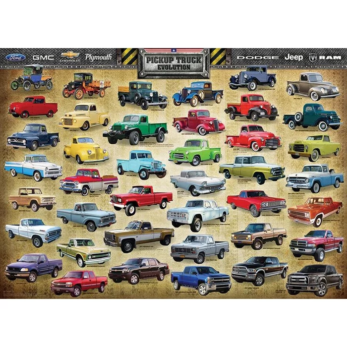 EuroGraphics 6000-0681 - Pickup Truck Evolution - 1000 db-os puzzle