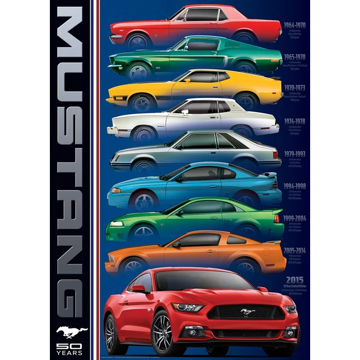 EuroGraphics 6000-0699 - Ford Mustang, 50 év - 1000 db-os puzzle