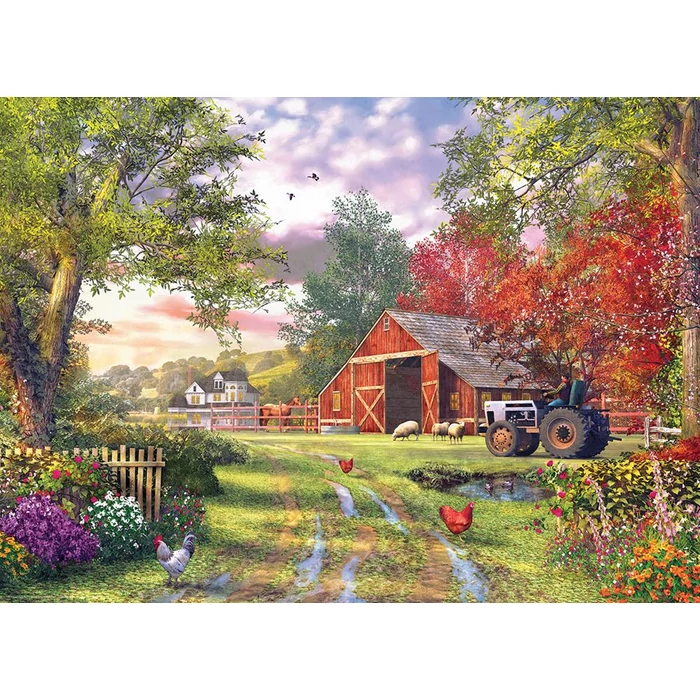 EuroGraphics 6000-0715 - Evening at the Barnyard - 1000 db-os puzzle