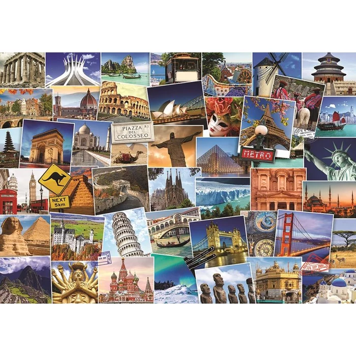 EuroGraphics 6000-0751 - Globetrotter, World - 1000 db-os puzzle