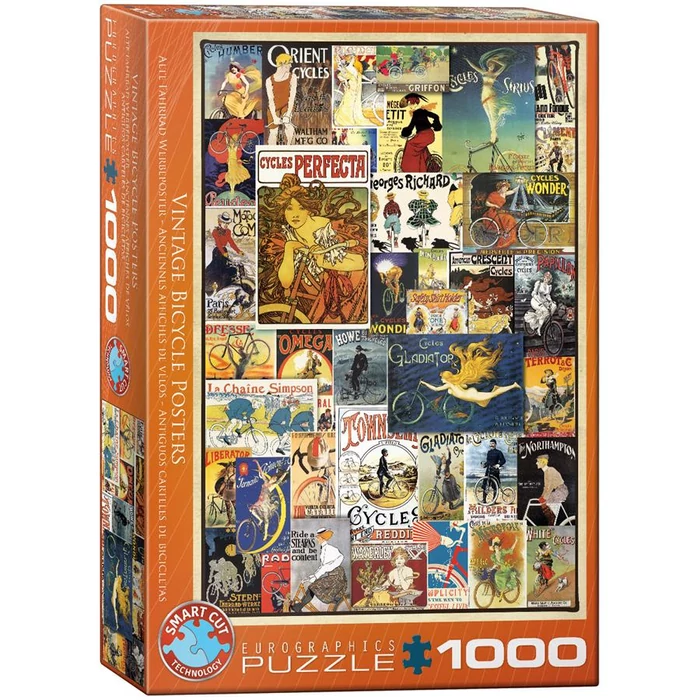 EuroGraphics 6000-0756 - Vintage Bicycle Posters - 1000 db-os puzzle