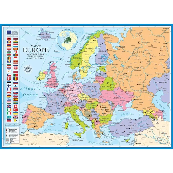 EuroGraphics 6000-0789 - Map of Europe - 1000 db-os puzzle