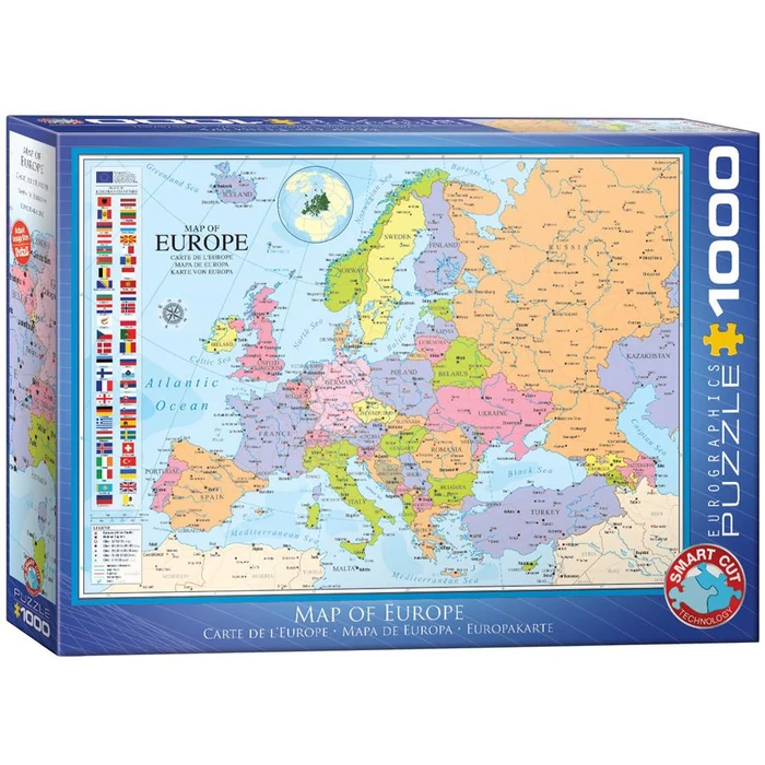 EuroGraphics 6000-0789 - Map of Europe - 1000 db-os puzzle