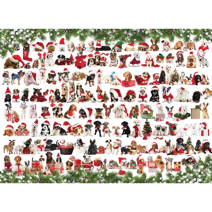 EuroGraphics 6000-0939 - Holiday Dogs - 1000 db-os puzzle