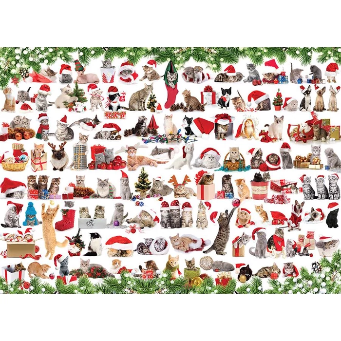 EuroGraphics 6000-0940 - Holiday Cats - 1000 db-os puzzle