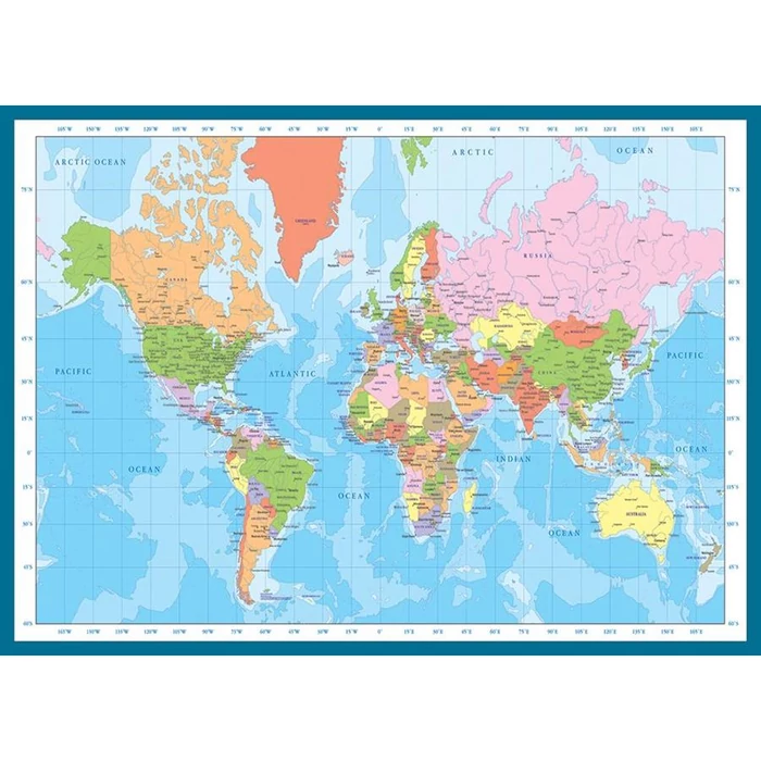 EuroGraphics 6000-1271 - Map of the World - 1000 db-os puzzle