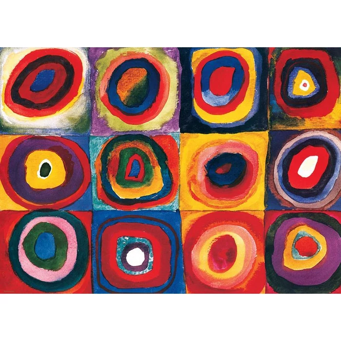 EuroGraphics 6000-1323 - Colour Study of Squares, Kandinsky - 1000 db-os puzzle