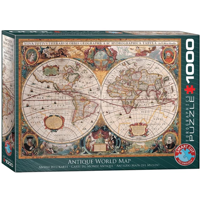 EuroGraphics 6000-1997 - Antique World Map - 1000 db-os puzzle