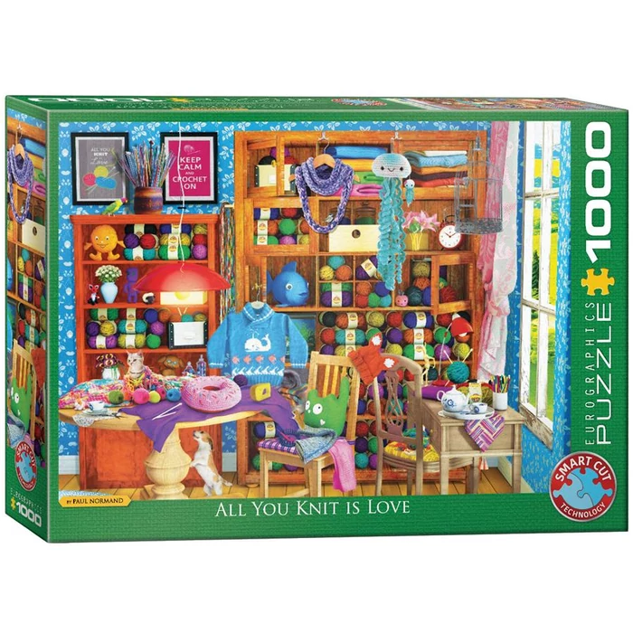 EuroGraphics 6000-5405 - All you Knit is Love, Paul Normand - 1000 db-os puzzle