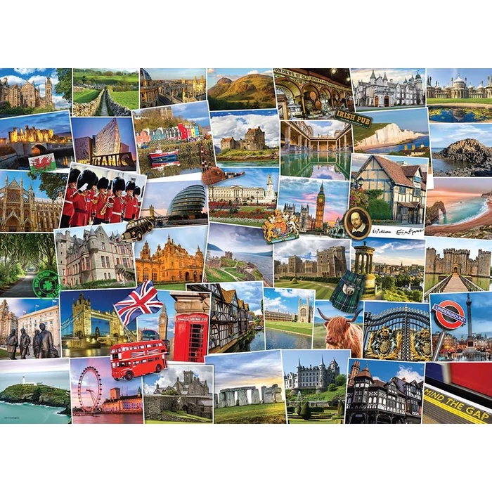 EuroGraphics 6000-5464 - Globetrotter, United Kingdom - 1000 db-os puzzle