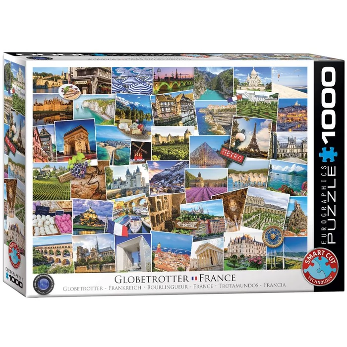 EuroGraphics 6000-5466 - Globetrotter, France - 1000 db-os puzzle