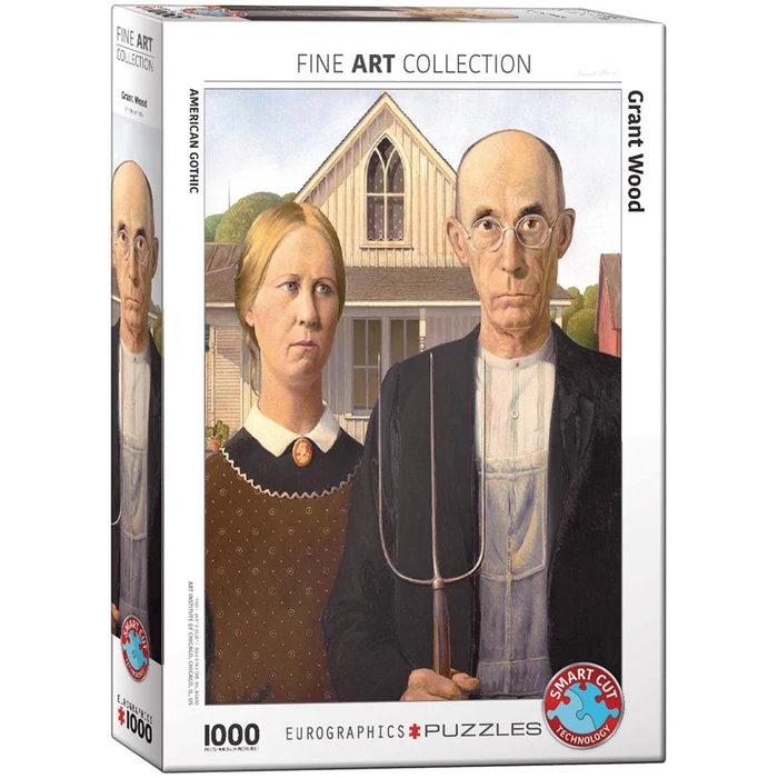 EuroGraphics 6000-5479 - American Gothic, Wood - 1000 db-os puzzle