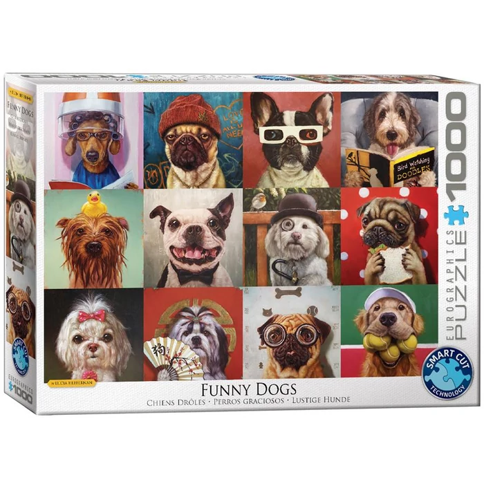 EuroGraphics 6000-5523 - Funny Dogs, Lucia Heffernan - 1000 db-os puzzle
