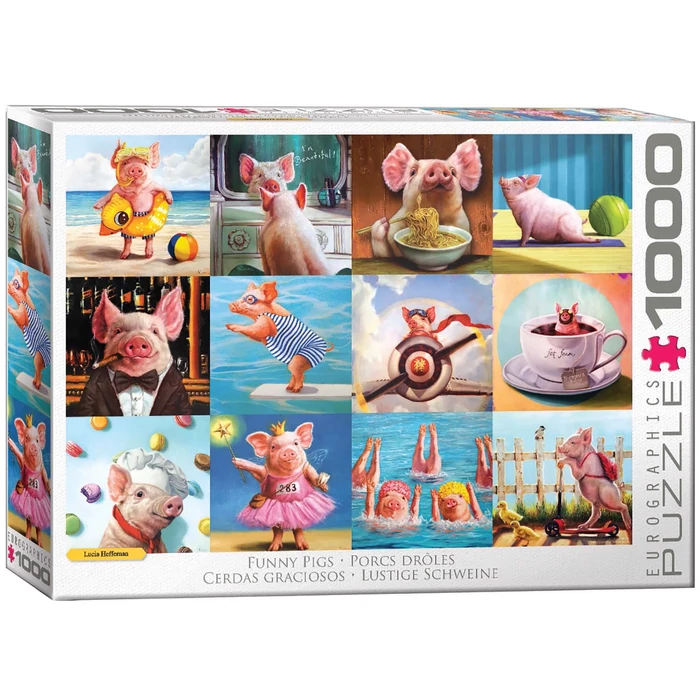 EuroGraphics 6000-5770 - Funny Pigs, Lucia Heffernan 1000 db-os puzzle