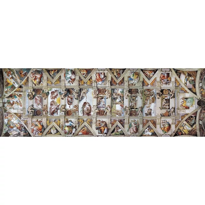 EuroGraphics 6010-0960 - Panoráma puzzle - The Sisitine Chapel Ceiling - 1000 db-os puzzle