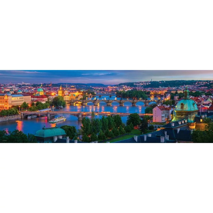 EuroGraphics 6010-5372 - Panoráma puzzle - AirPano - Prague, Czech Republic - 1000 db-os puzzle