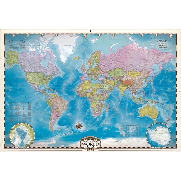 EuroGraphics 8220-0557 - Map of the World - 2000 db-os puzzle