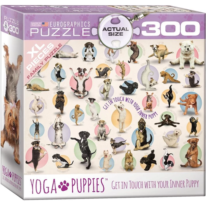 EuroGraphics 8300-0992 - Yoga Puppies - 300 db-os XL puzzle