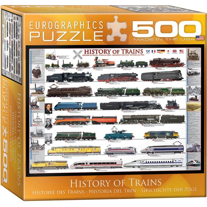 EuroGraphics 8500-0251 - History of Trains - 500 db-os puzzle