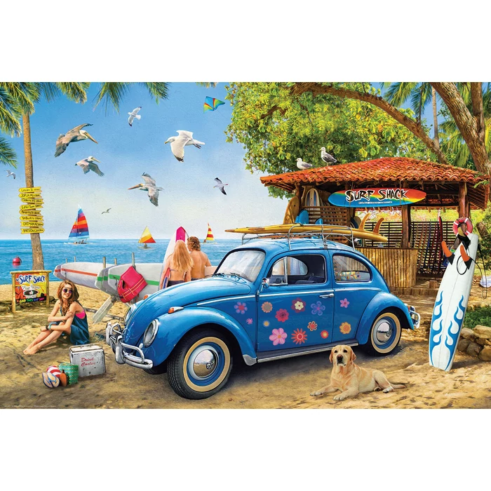EuroGraphics 6000-5683 - Volkswagen Beetle Surf Shack - 1000 db-os puzzle